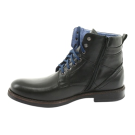 Nikopol Cizme din piele pentru bărbați izolate cu un fermoar 700 negru 2