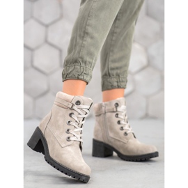 Goodin Cizme calde cu toc înalt gri 1