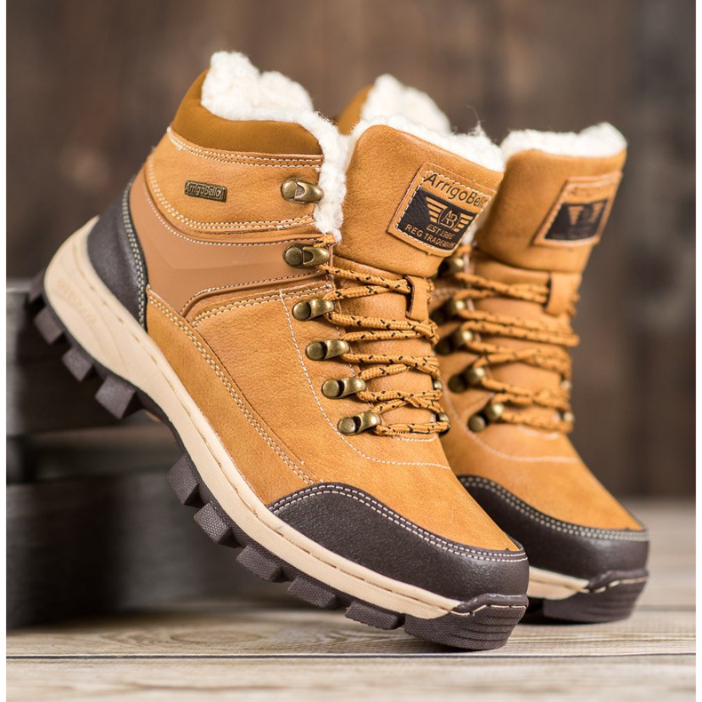 Arrigo Bello Cizme de iarnă cu șiret maro 2