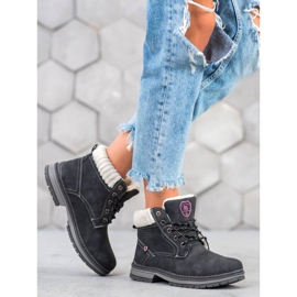 Arrigo Bello Trappers la modă negru 1