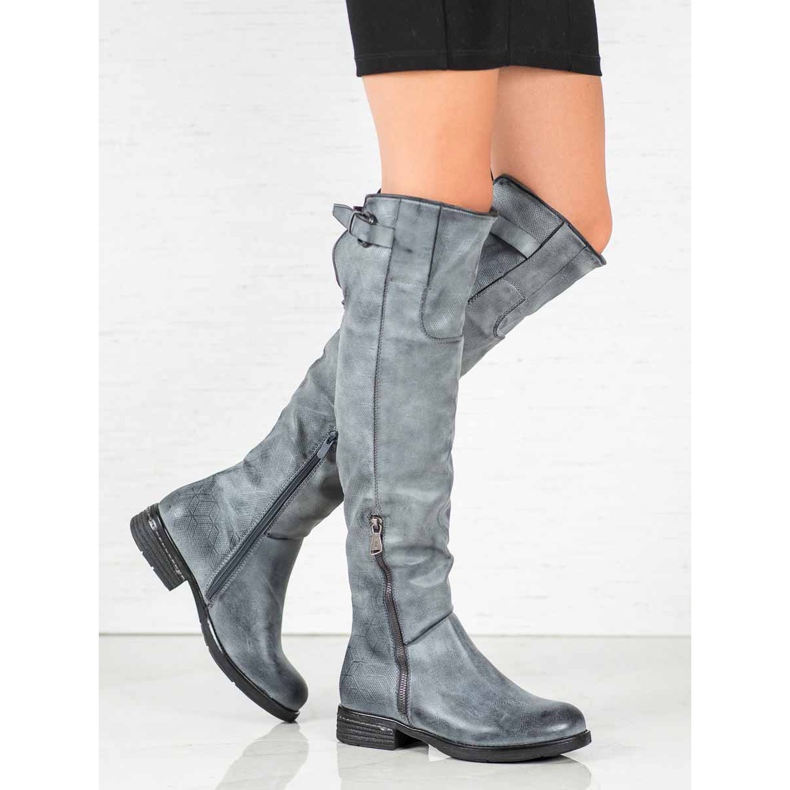 Forever Folie Cizme din piele ecologică albastru 1