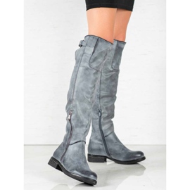 Forever Folie Cizme din piele ecologică albastru 2