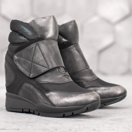 Sergio Leone Adidași cu velcro gri 2