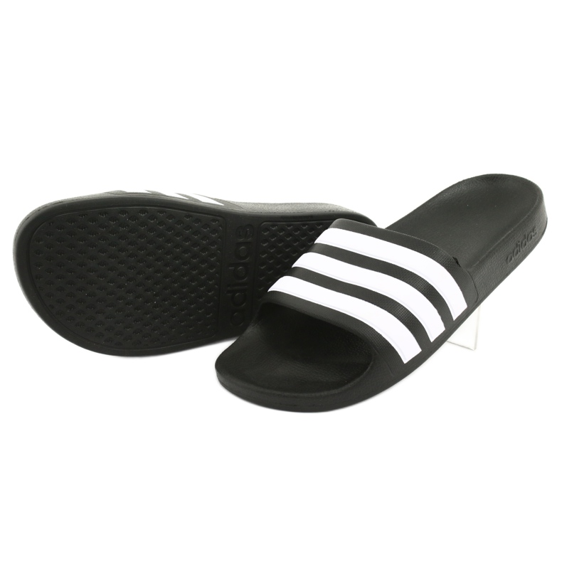 Papuci Adidas Adilette Aqua K Jr F35556 alb negru 4