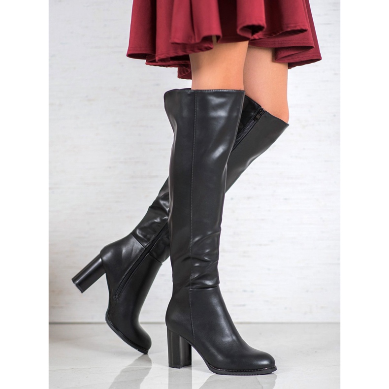 Sixth Sense Cizme înalte cu piele ecologică negru 1 Sixth Sense Cizme înalte cu piele ecologică negru 1
