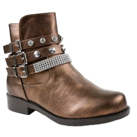 Cizme maro, bogat decorate LL179 1