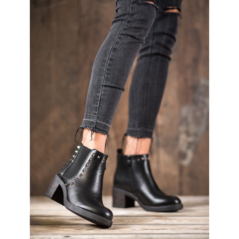 Top Shoes Cizme Cu Știfturi negru 1