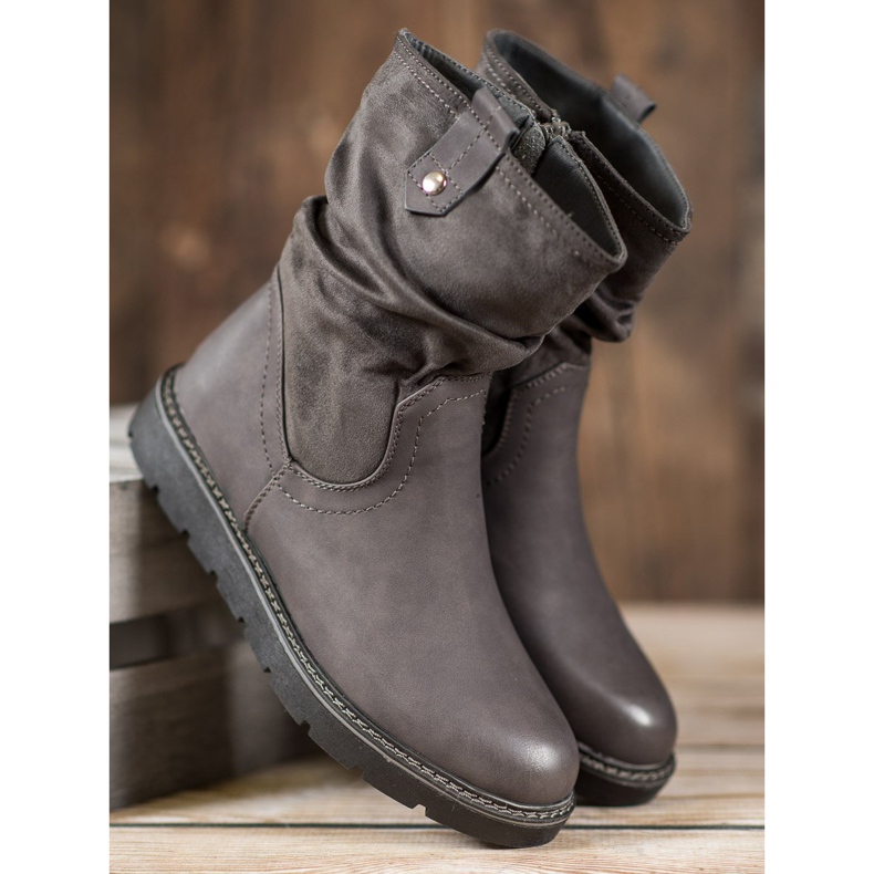 Ideal Shoes Muncitori de pe platformă gri 2