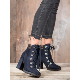Sweet Shoes Ghete cu șiret pe o postare albastru 1