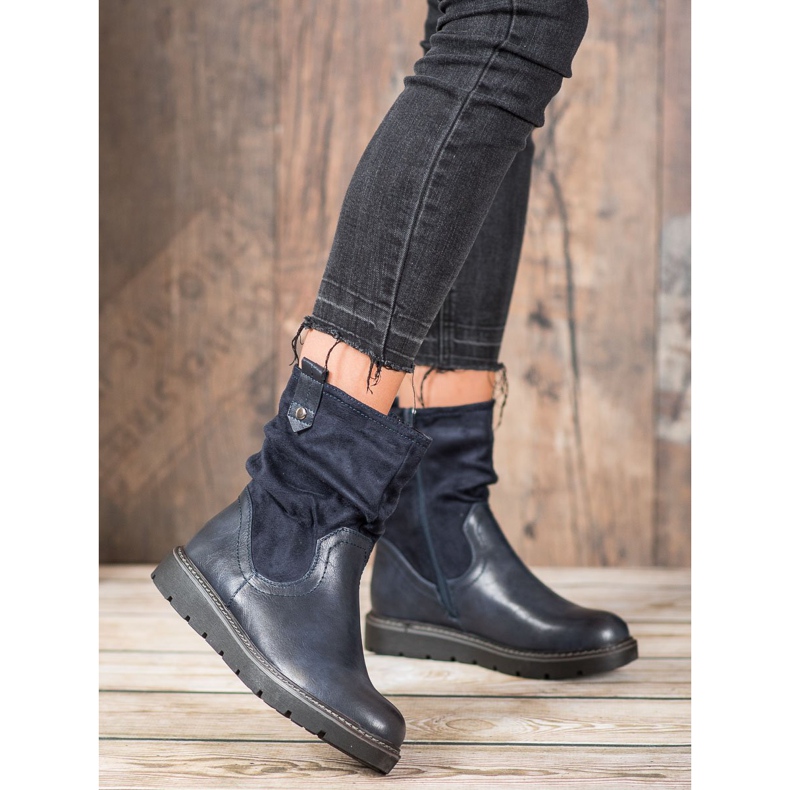 Ideal Shoes Muncitori de pe platformă albastru 1