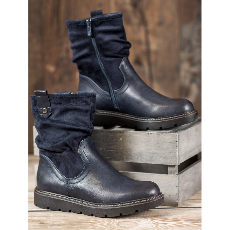 Ideal Shoes Muncitori de pe platformă albastru 2