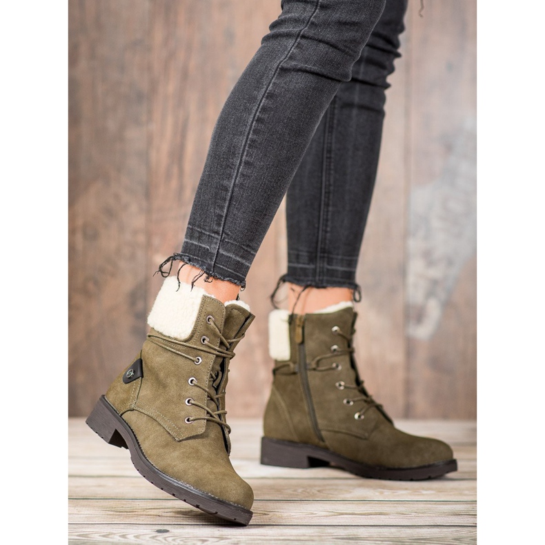 Kayla Trappers With Sheepskin verde 1