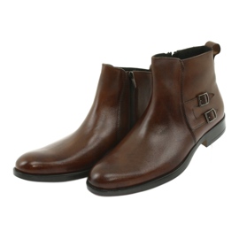 Moskała Botine din piele mozaic maro 3