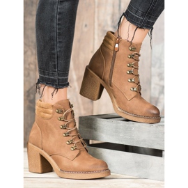 Queen Vivi Cizme din piele ecologică maro 1