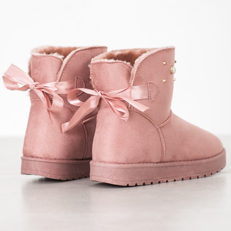 SHELOVET Mukluki cu margele roz 1