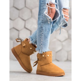 SHELOVET Mukluki cu margele bej 1