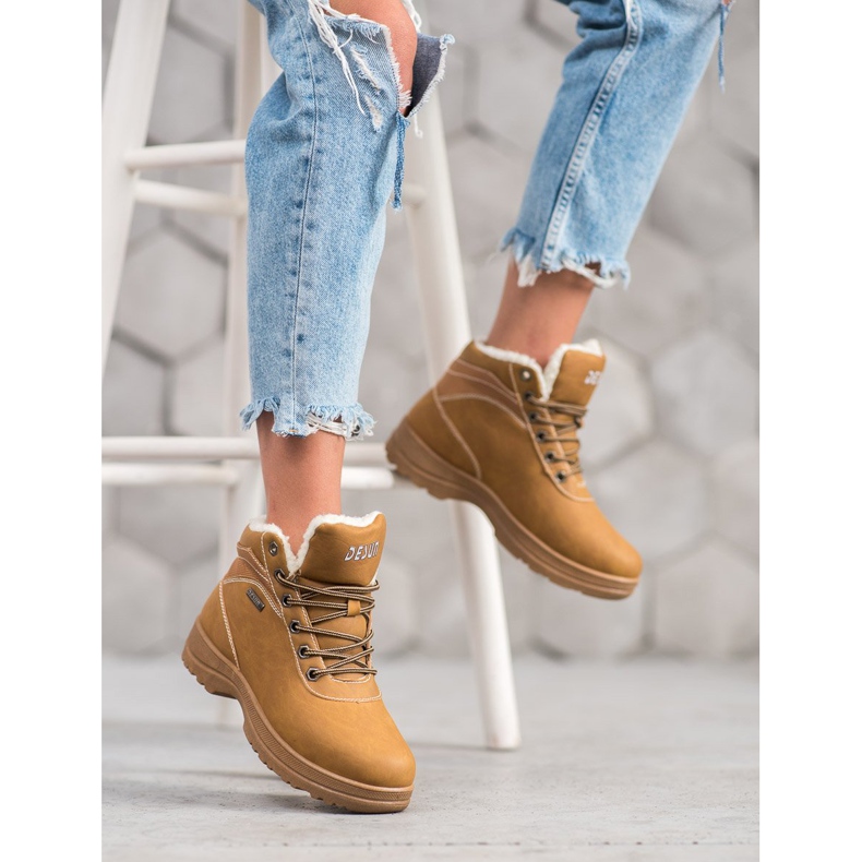 SHELOVET Trappers With Sheepskin maro 1