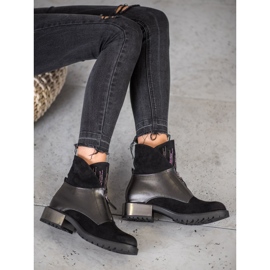 Goodin Cizme de modă calde negru gri 2 Goodin Cizme de modă calde negru gri 2