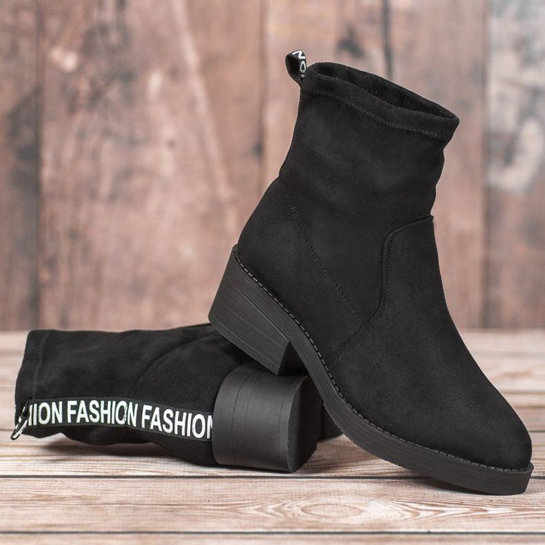 SHELOVET Cizme slip-on de modă negru 1