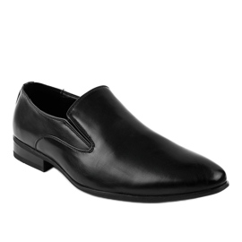 Încălțăminte elegantă neagră 6-317 mocasini negru 1