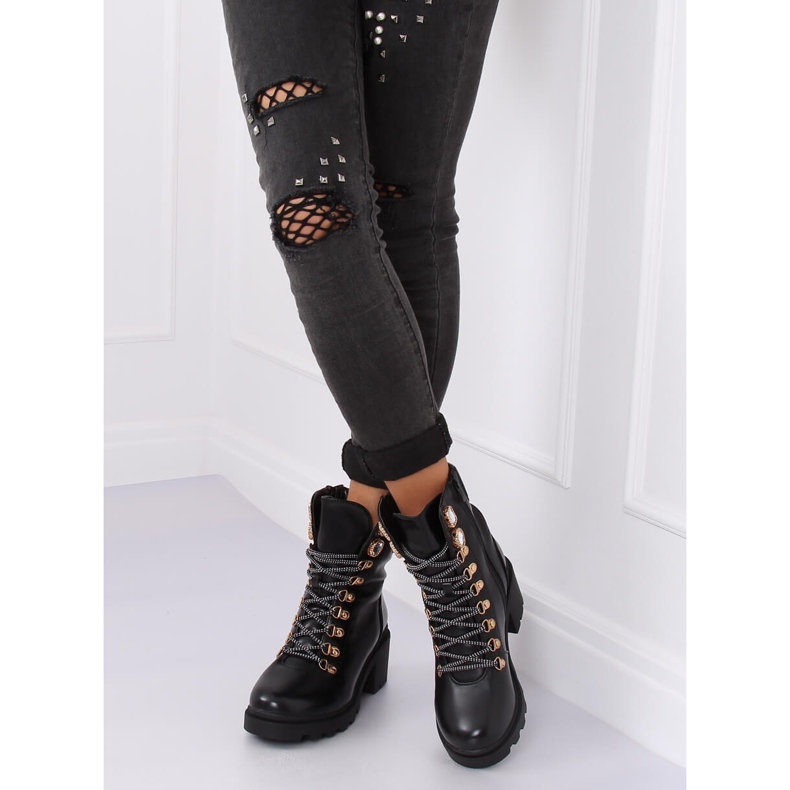 Ghete negre pentru femei negre HE110 Negre negru 2