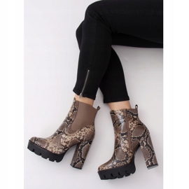 Cizme pe platforma șarpe DA31P Kaki Snake 1