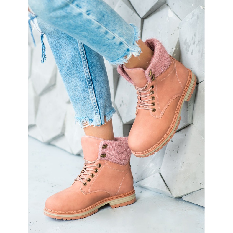 SHELOVET Trappers With Glitter roz 1