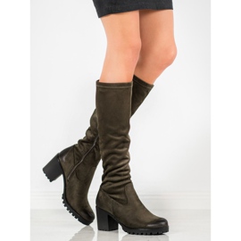 Cizme pe platforma VINCEZA verde 1