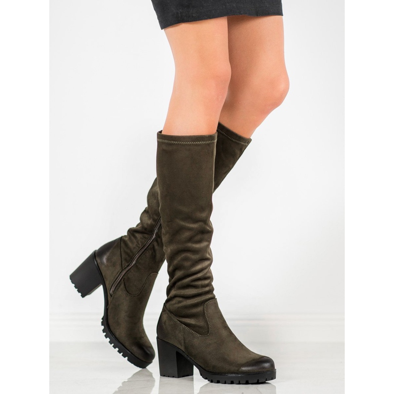 Cizme pe platforma VINCEZA verde 1