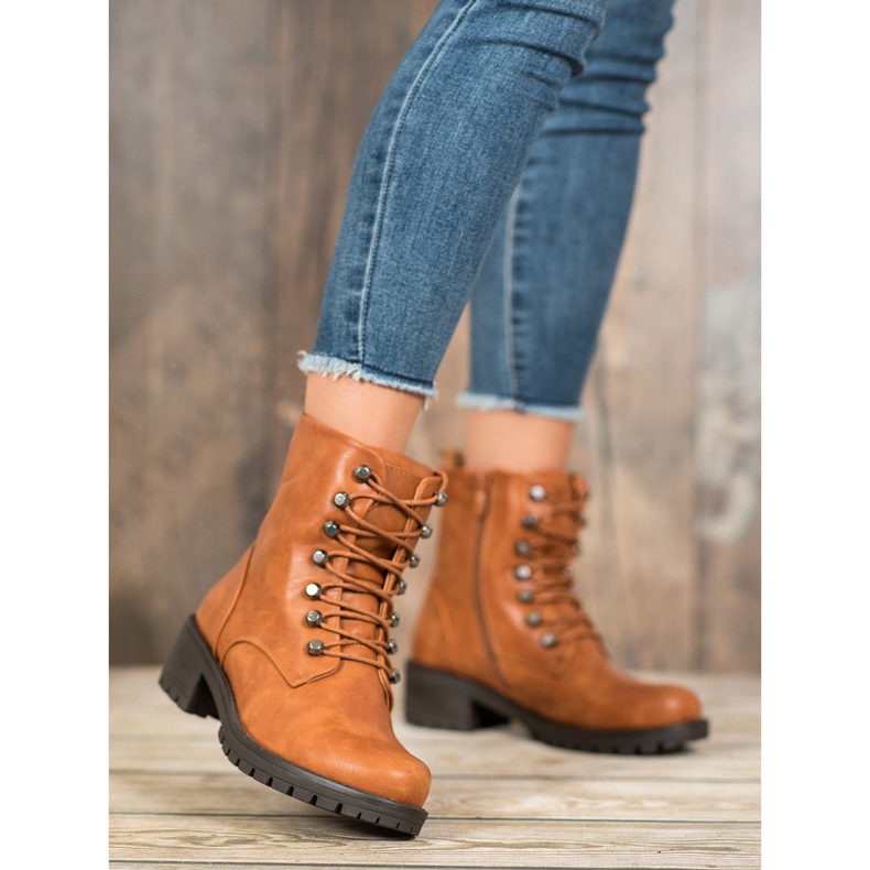 Kayla Lucrători în piatră cu piele ecologică maro 2