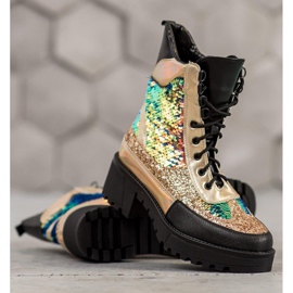 Seastar Cizme pe platforma modei negru 2