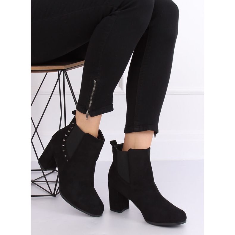 Cizme negre cu toc înalt negru 8063 Negru 2