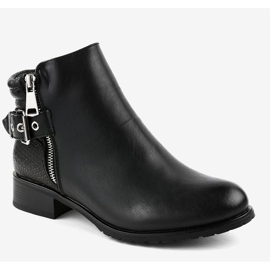 Cizme plate Jodhpur negre KA525SL negru 1