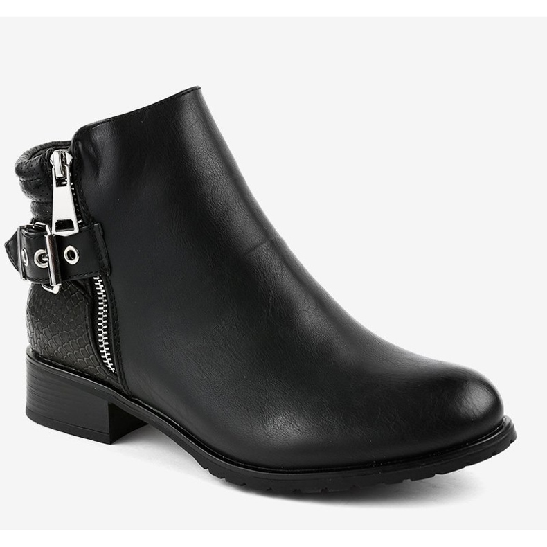 Cizme plate Jodhpur negre KA525SL negru 1 Cizme plate Jodhpur negre KA525SL negru 1