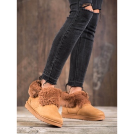 Kylie Mukluki scăzut cu blană maro 1