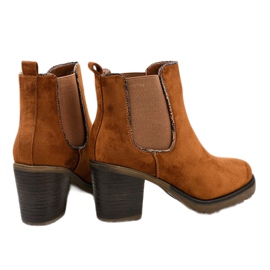 Botine maro cu un elastic M10-7 2