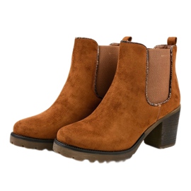 Botine maro cu un elastic M10-7 3