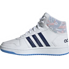 Pantofi Adidas Hoops Mid 2.0 Jr EE8546 alb 2