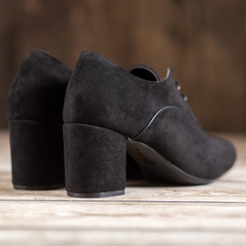 SHELOVET Pompe cu dantelă negru 1