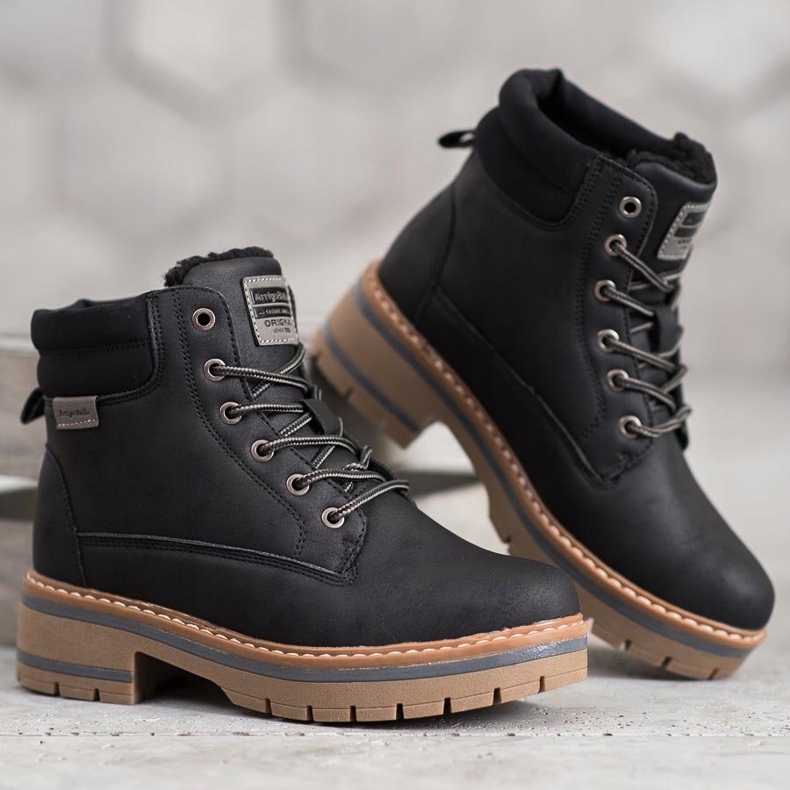 Arrigo Bello Ghete de drumeție calde negru 2