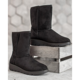 Kylie Înaltul Mukluki negru 1