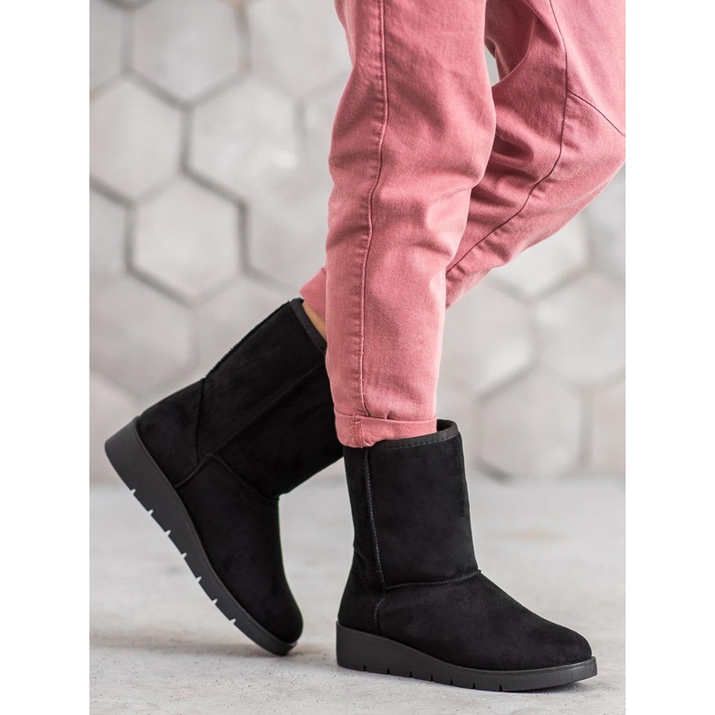 Kylie Înaltul Mukluki negru 2