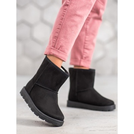 SHELOVET Mukluki negru cu blană 1