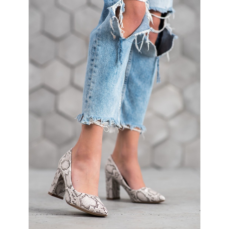 Seastar Pompe cu imprimeu de șarpe multicolor 1