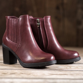 Comer Cizme din piele ecologică roșu 1