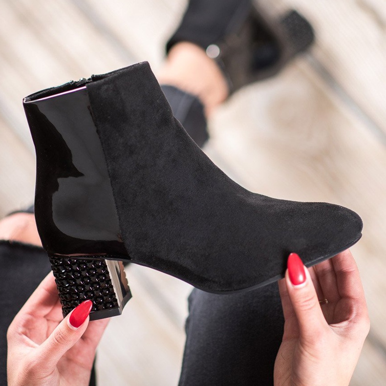 SHELOVET Cizme la modă pe post negru 1