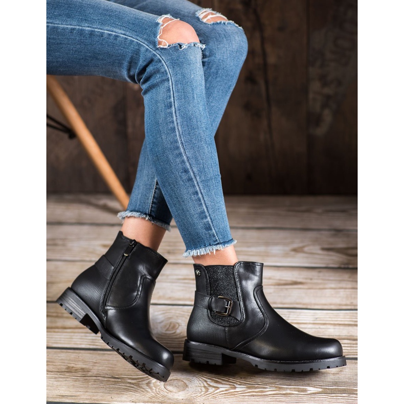 Gogo Muncitori cu cataramă negru 1 Gogo Muncitori cu cataramă negru 1