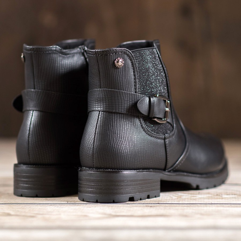 Gogo Muncitori cu cataramă negru 2 Gogo Muncitori cu cataramă negru 2