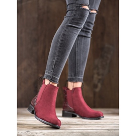 Erynn Cizme Maroon Jodhpur Snake Print roșu 1