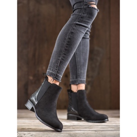 Erynn Cizme negre Jodhpur Snake Print negru 2